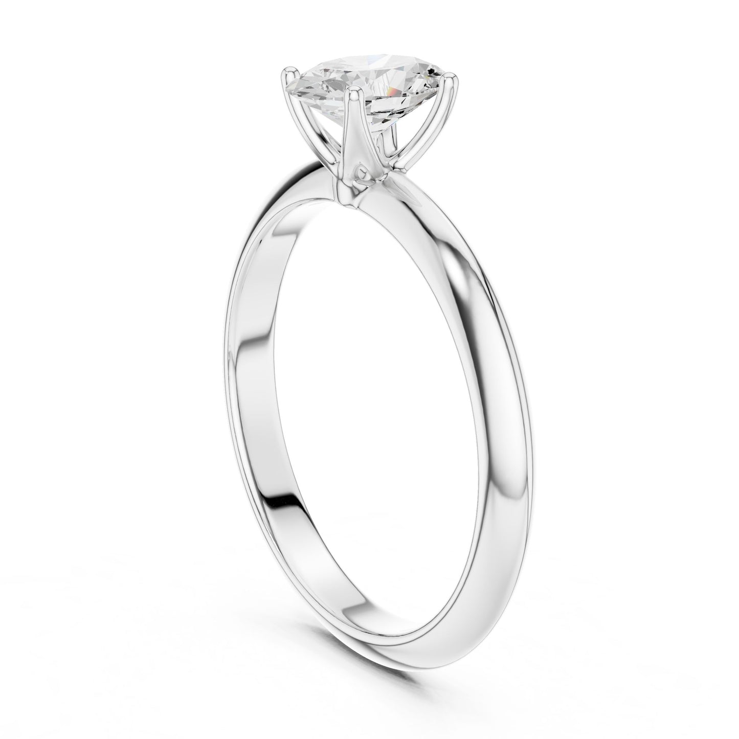 Oval Lab Grown Diamond Solitaire Engagement Ring