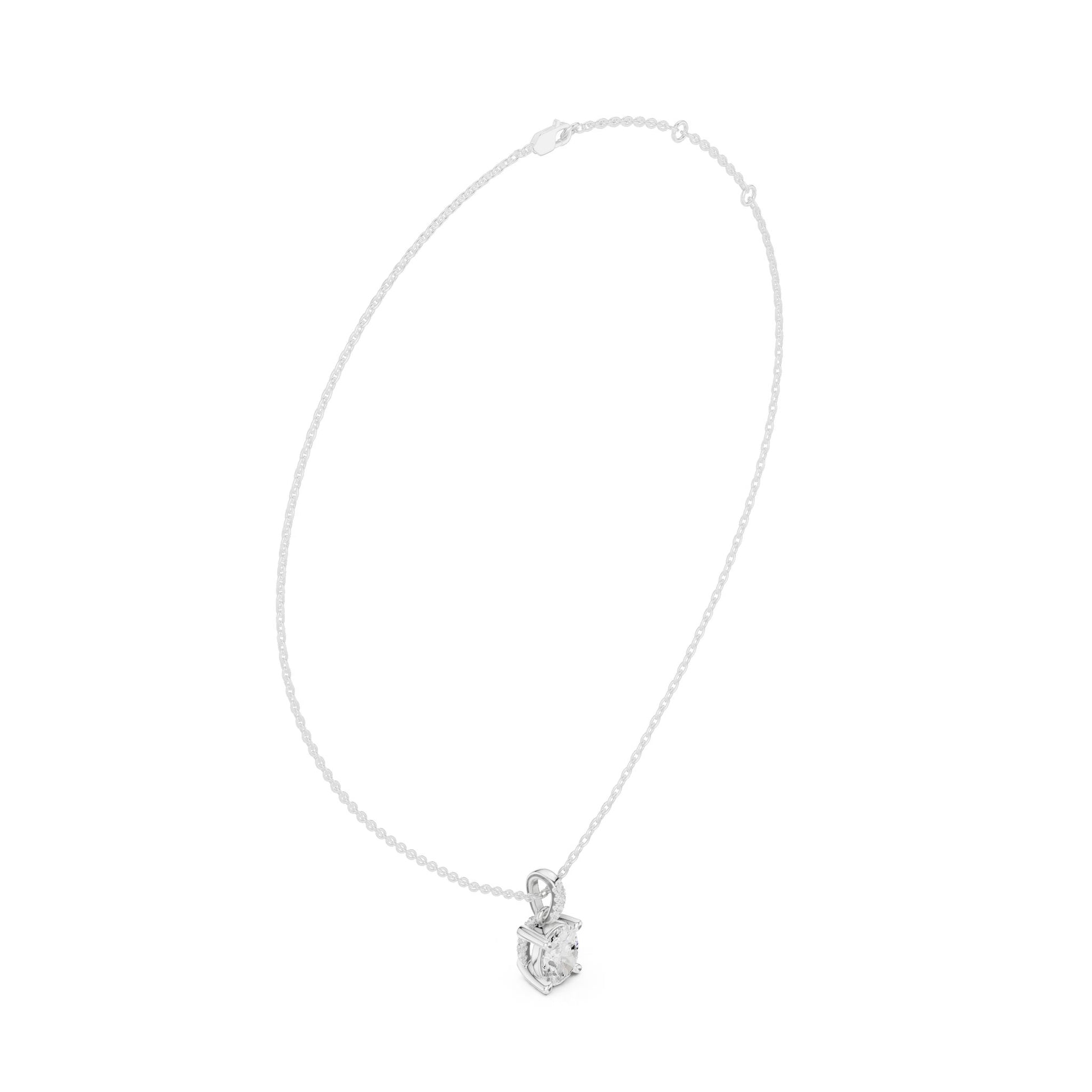 Oval Lab Grown Diamond Pendant