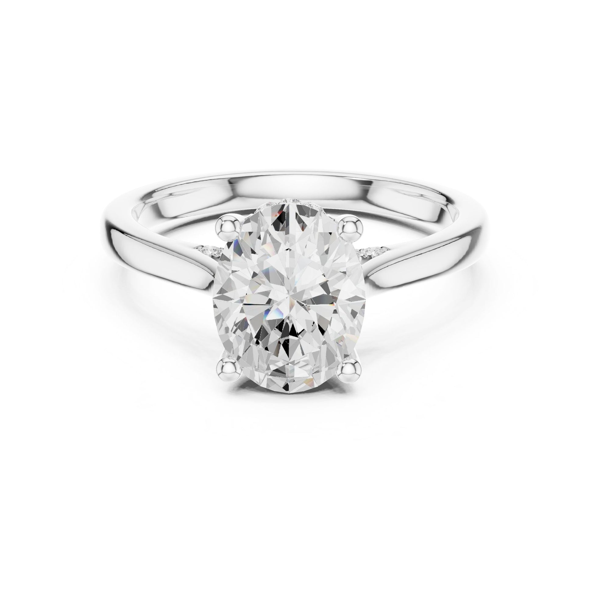 Oval Lab Grown Diamond Solitaire Engagement Ring