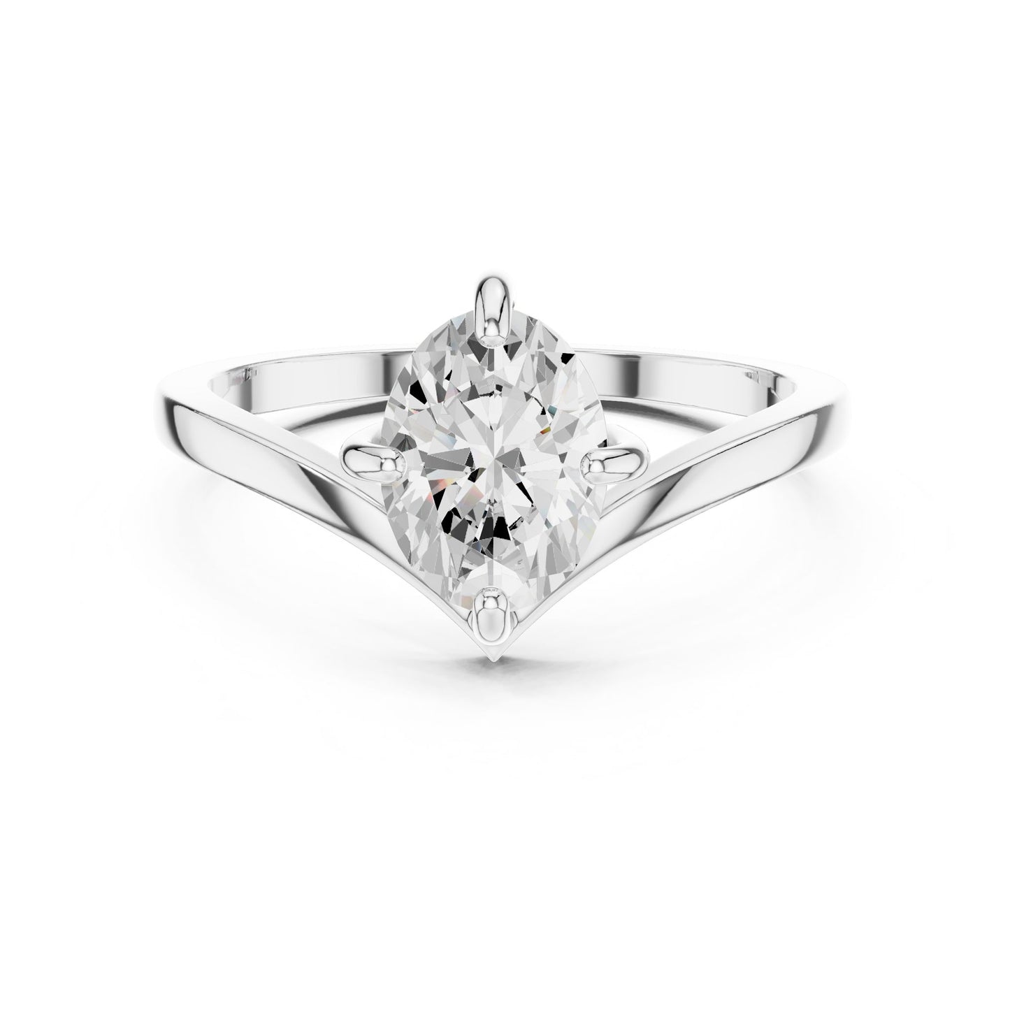 Oval Lab Grown Diamond Solitaire Engagement Ring