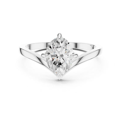 Oval Lab Grown Diamond Solitaire Engagement Ring