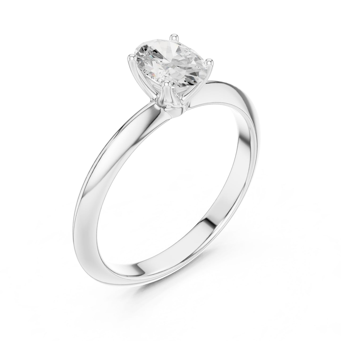 Oval Lab Grown Diamond Solitaire Engagement Ring