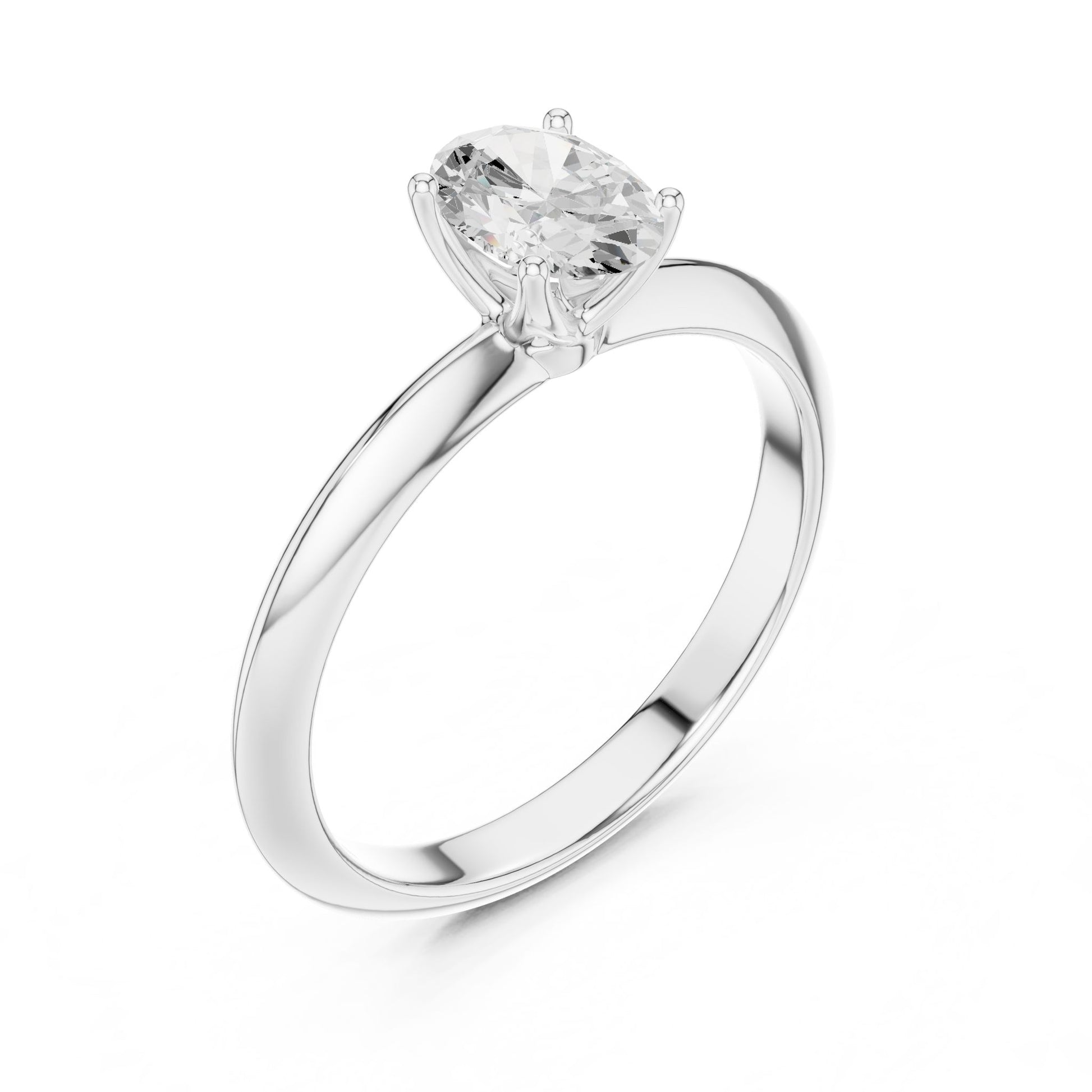 Oval Lab Grown Diamond Solitaire Engagement Ring