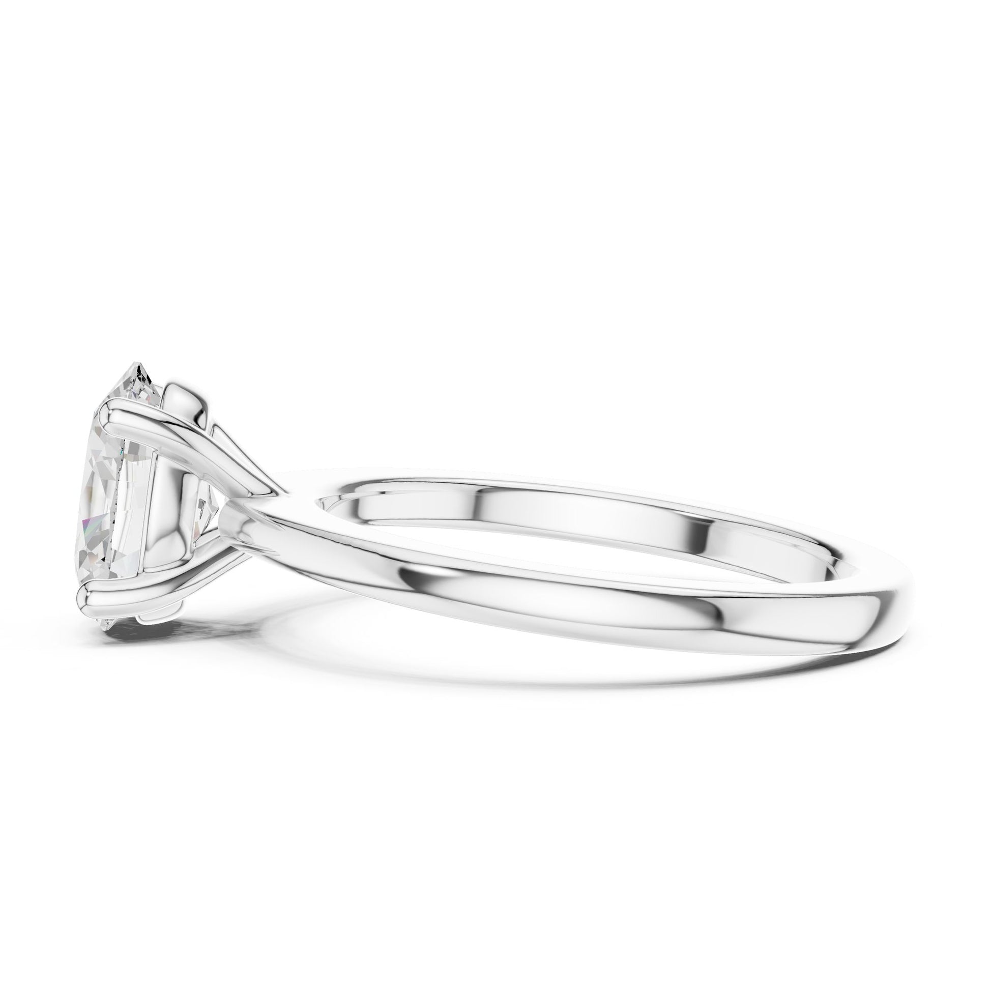 Oval Lab Grown Diamond Solitaire Engagement Ring