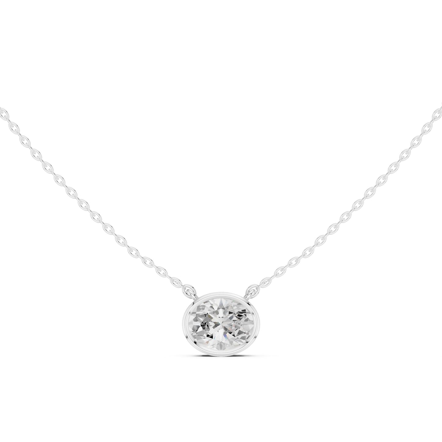 Oval Lab Grown Diamond Pendant
