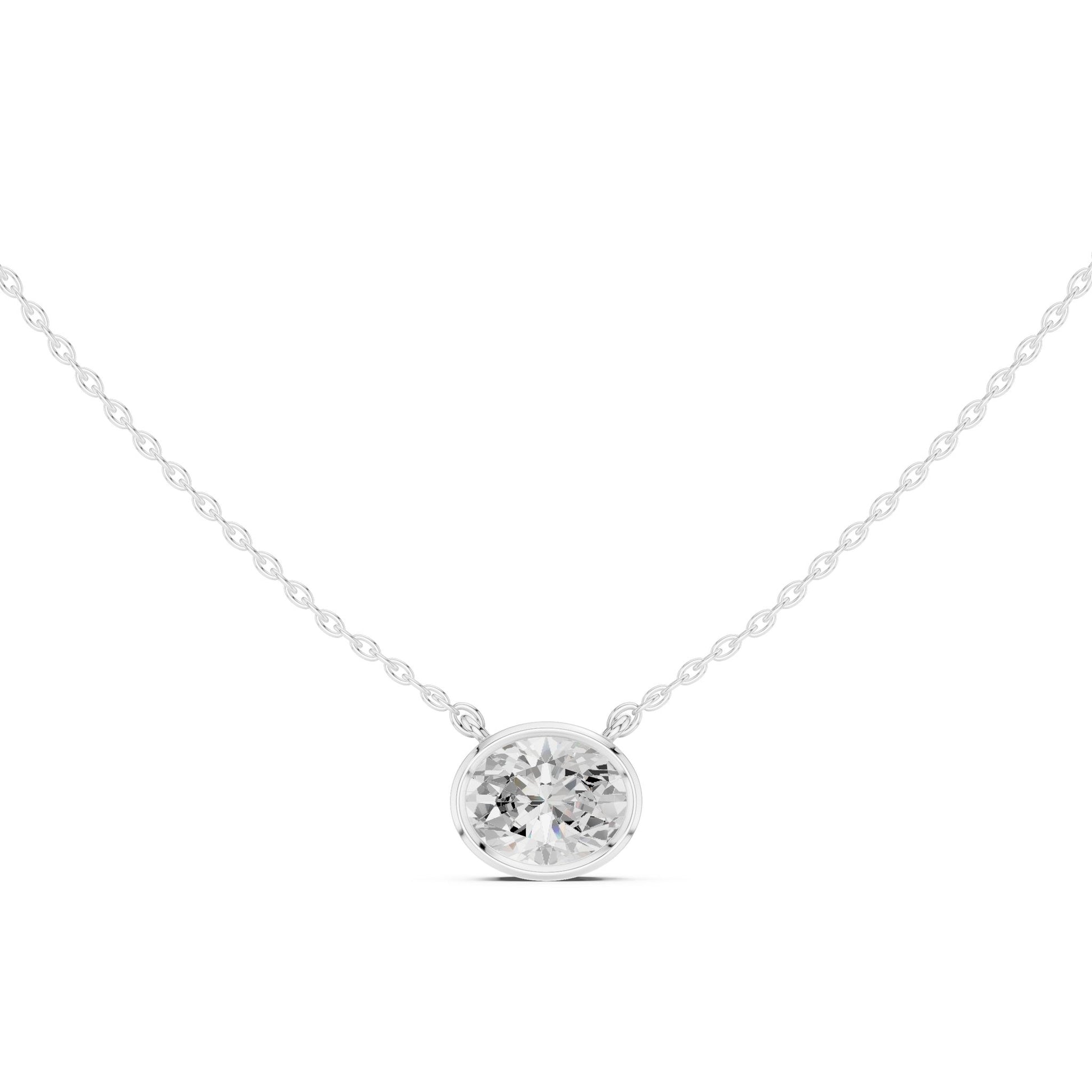 Oval Lab Grown Diamond Pendant