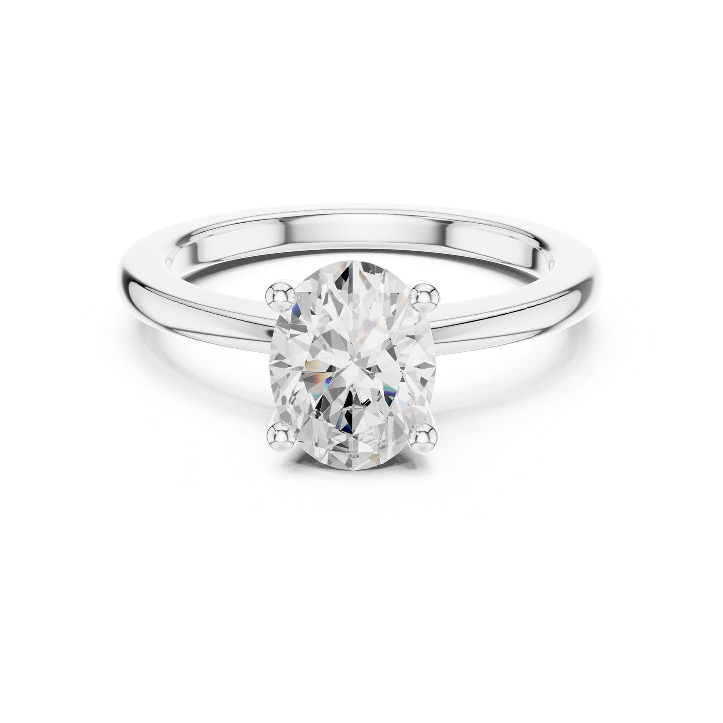 Oval Lab Grown Diamond Solitaire Engagement Ring