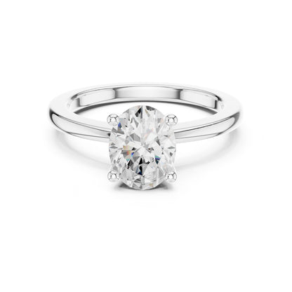 Oval Lab Grown Diamond Solitaire Engagement Ring