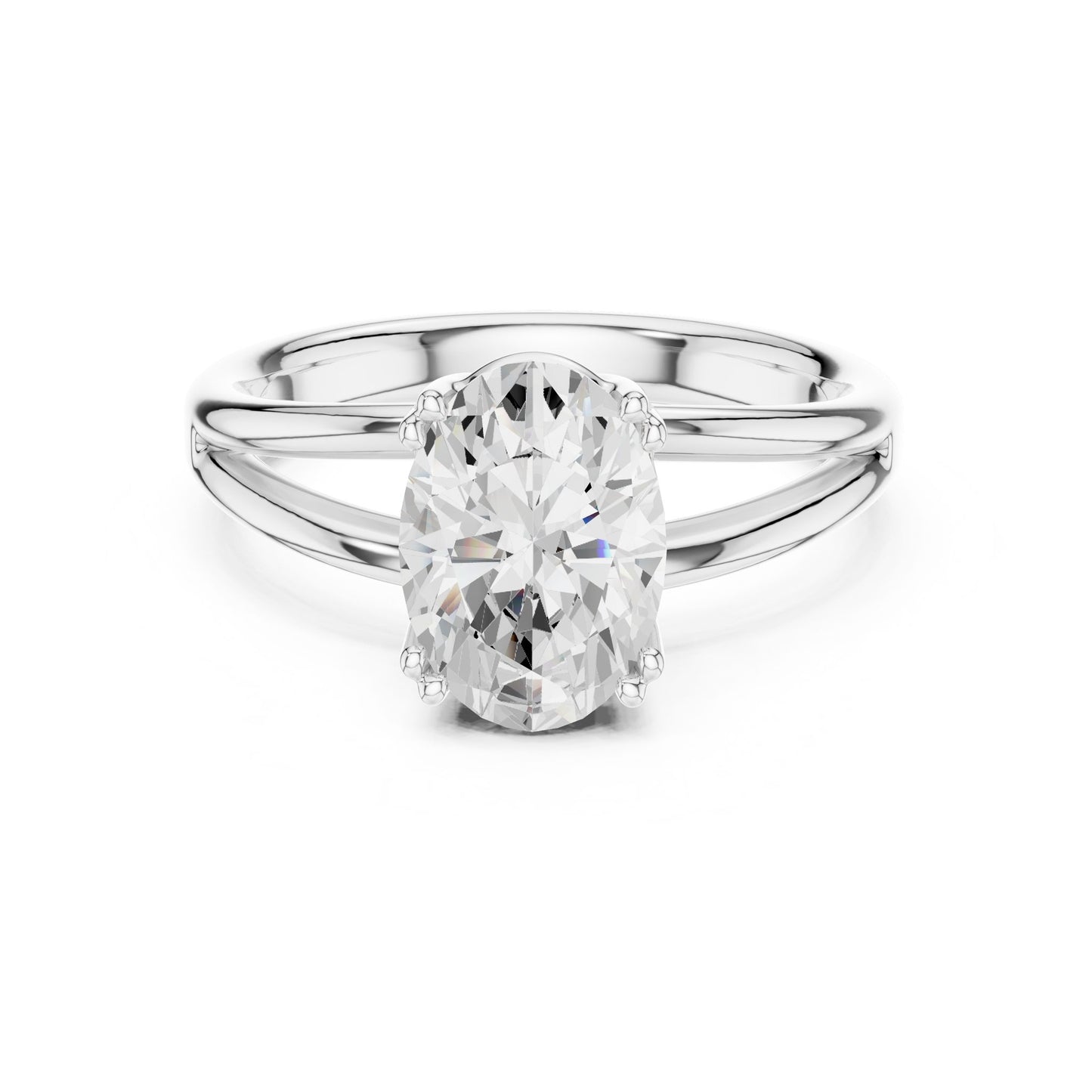 Oval Lab Grown Diamond Solitaire Engagement Ring
