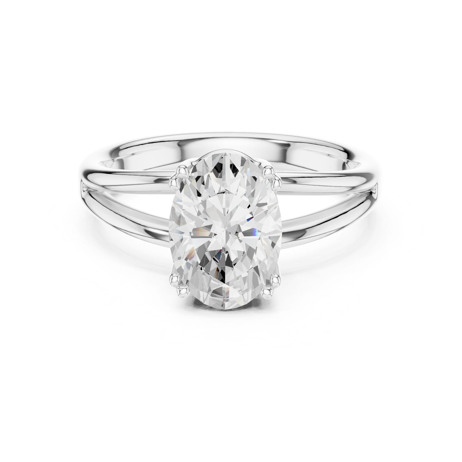 Oval Lab Grown Diamond Solitaire Engagement Ring