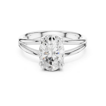 Oval Lab Grown Diamond Solitaire Engagement Ring