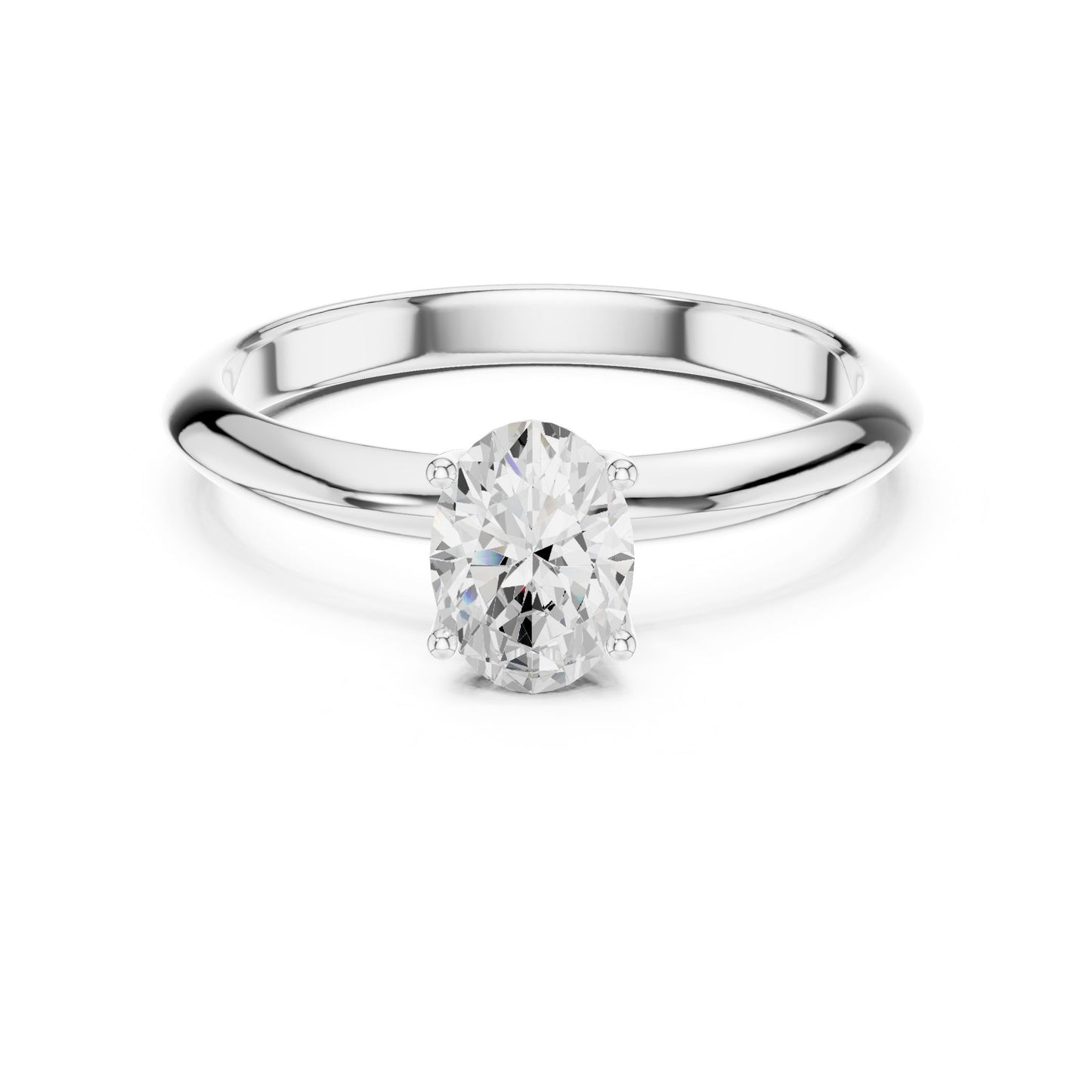 Oval Lab Grown Diamond Solitaire Engagement Ring