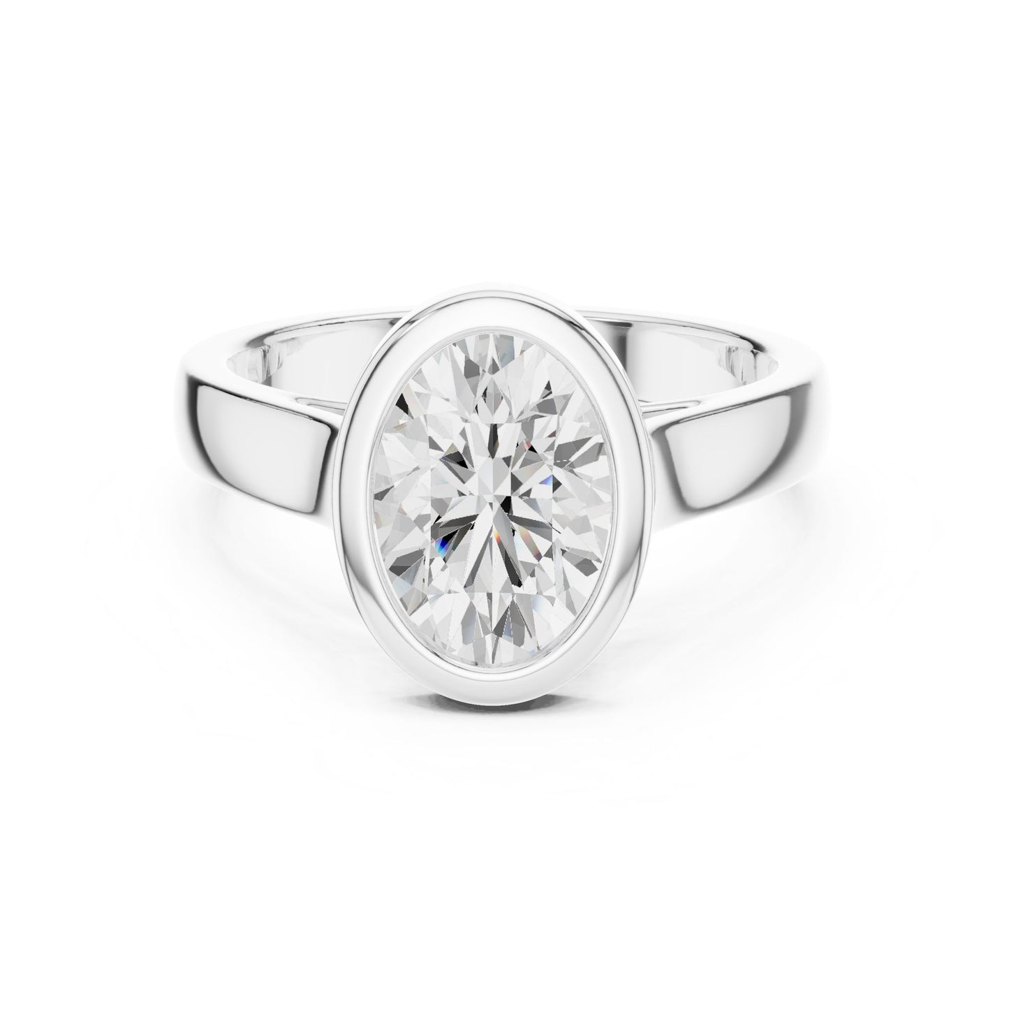 Oval Lab Grown Diamond Solitaire Engagement Ring