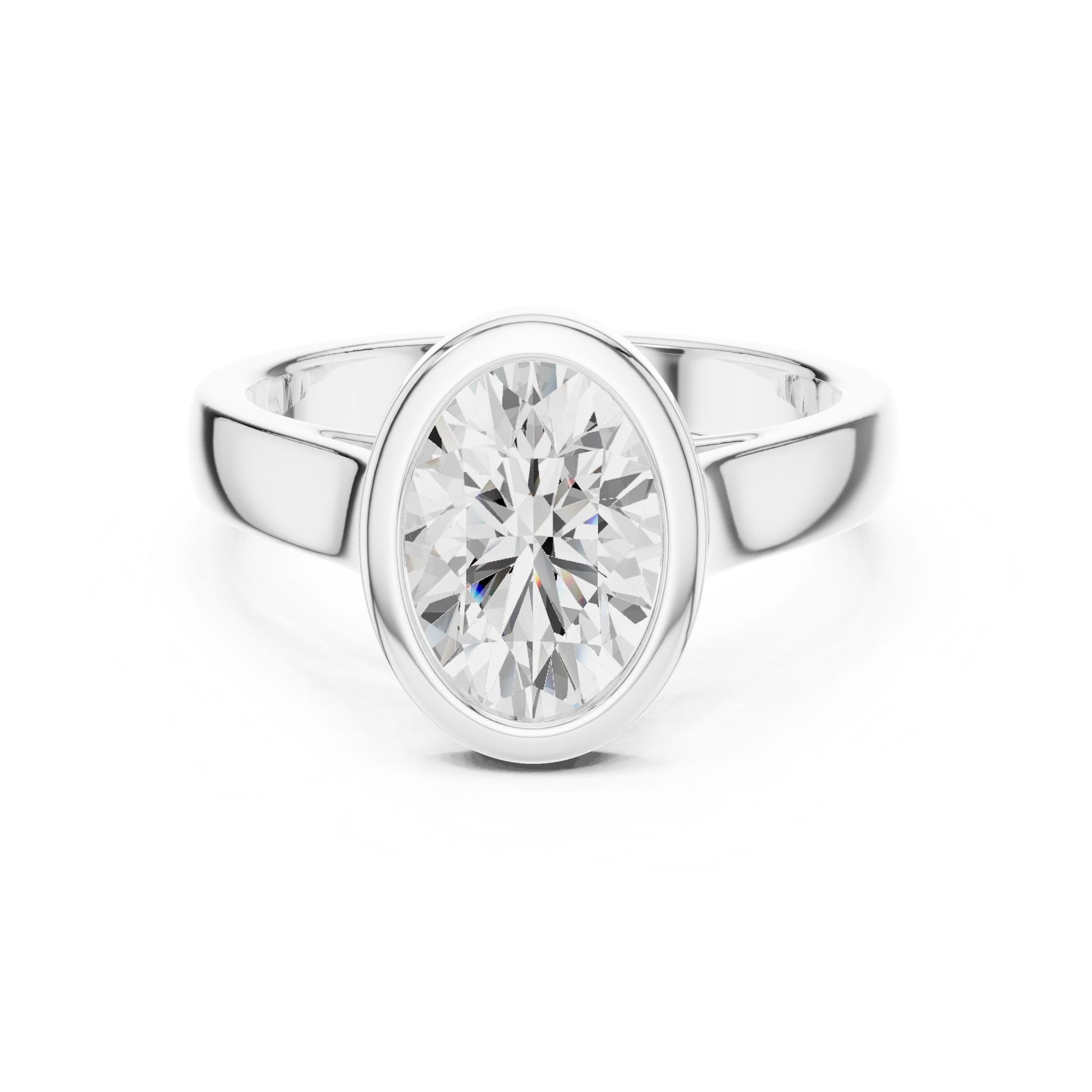 Oval Lab Grown Diamond Solitaire Engagement Ring