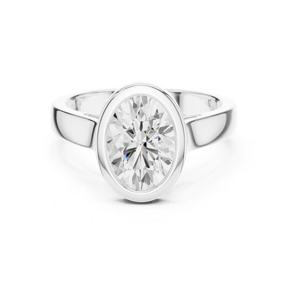 Oval Lab Grown Diamond Solitaire Engagement Ring