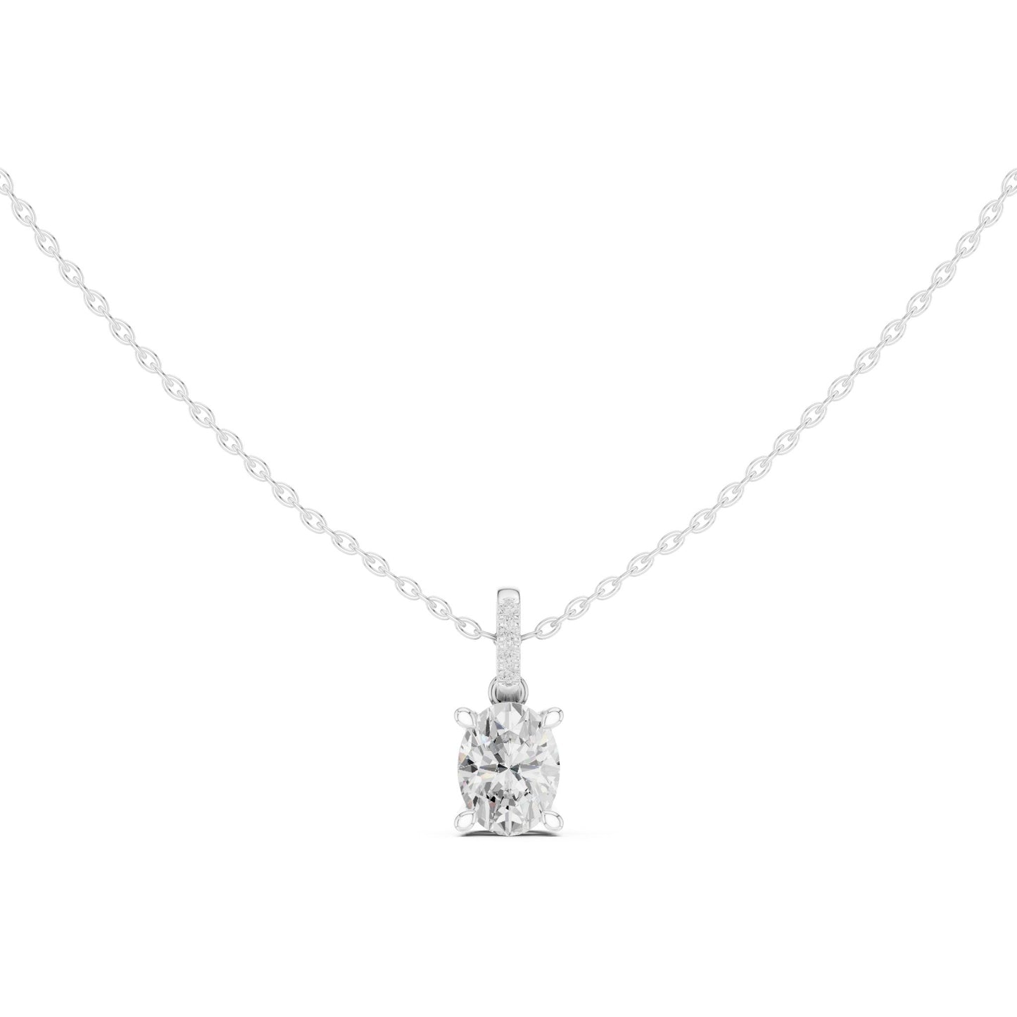 Oval Lab Grown Diamond Pendant