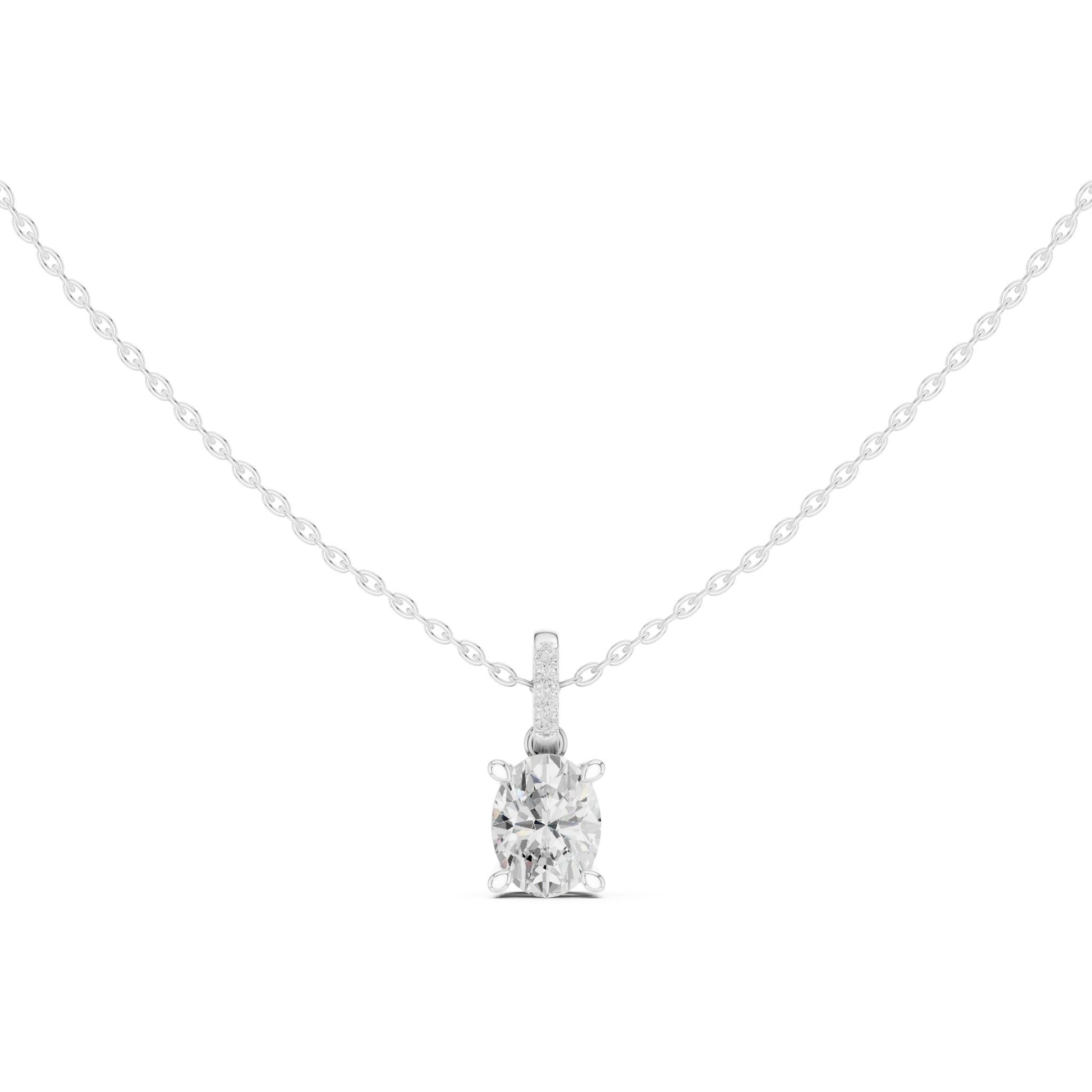 Oval Lab Grown Diamond Pendant