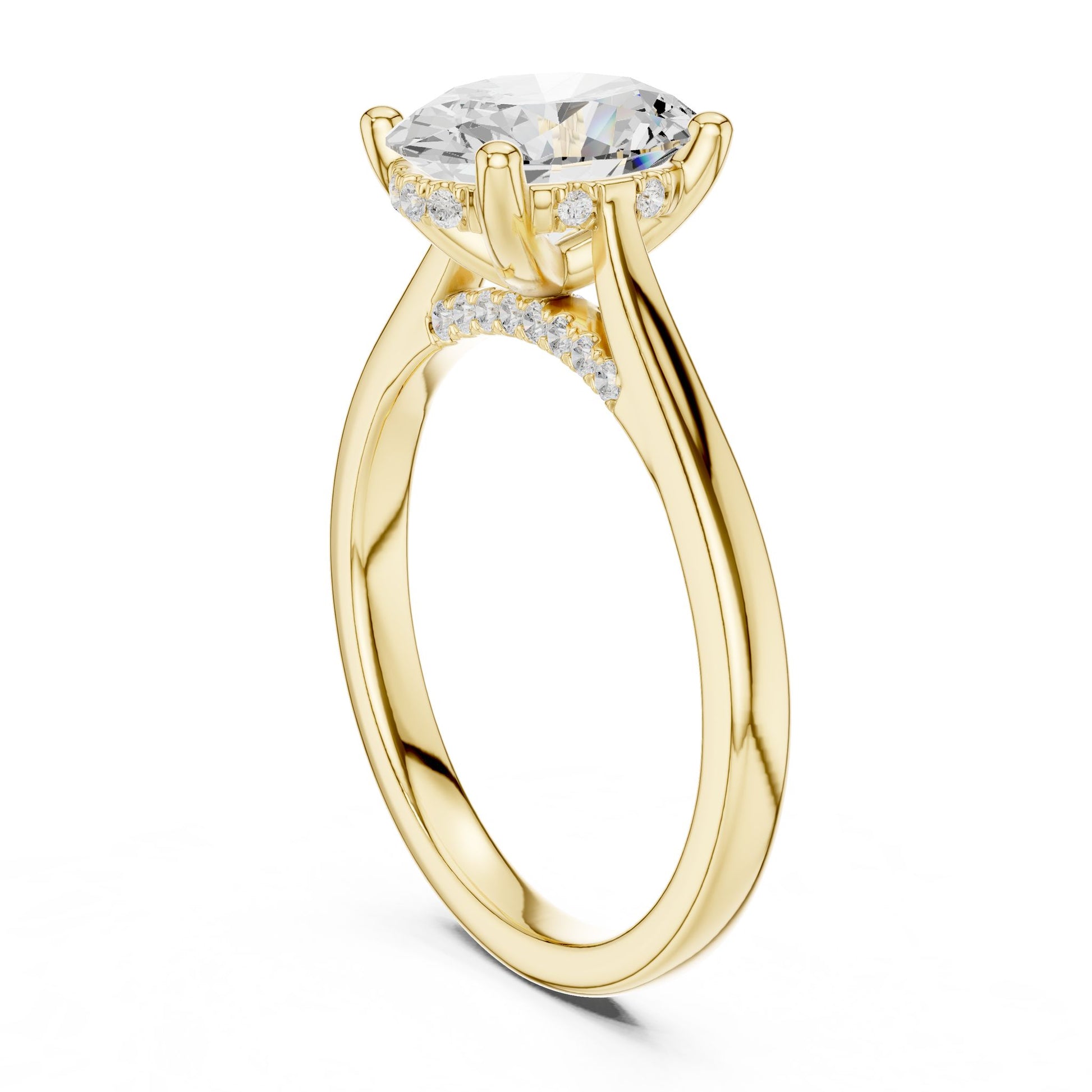 Oval Lab Grown Diamond Solitaire Engagement Ring
