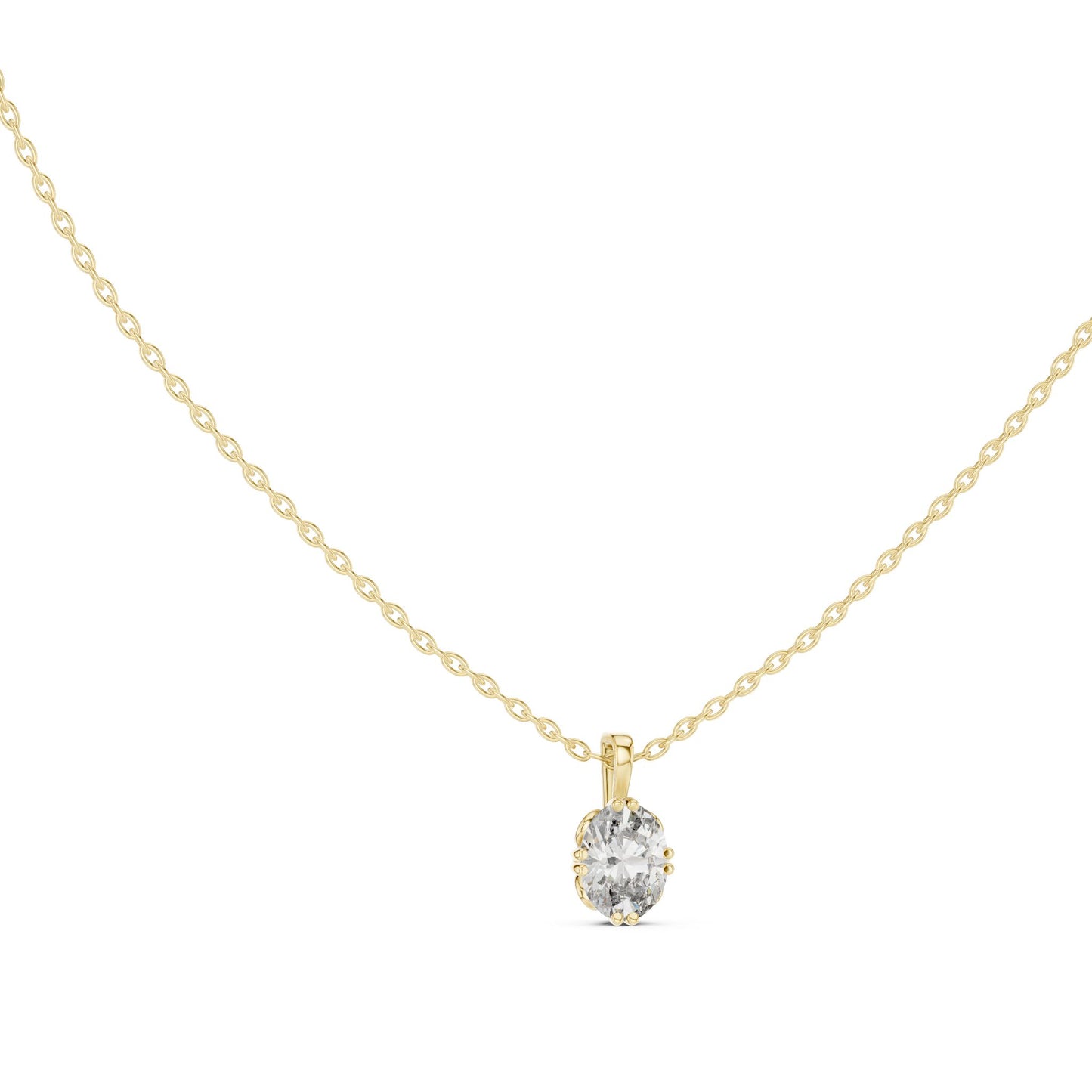 Oval Lab Grown Diamond Pendant