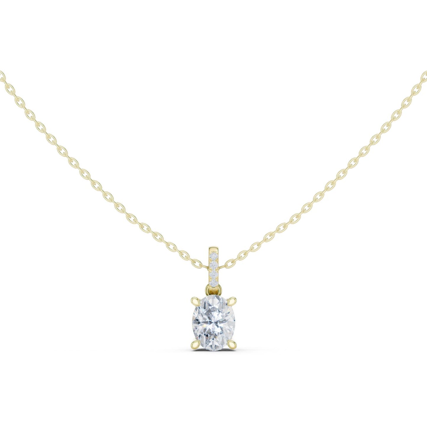 Oval Lab Grown Diamond Pendant