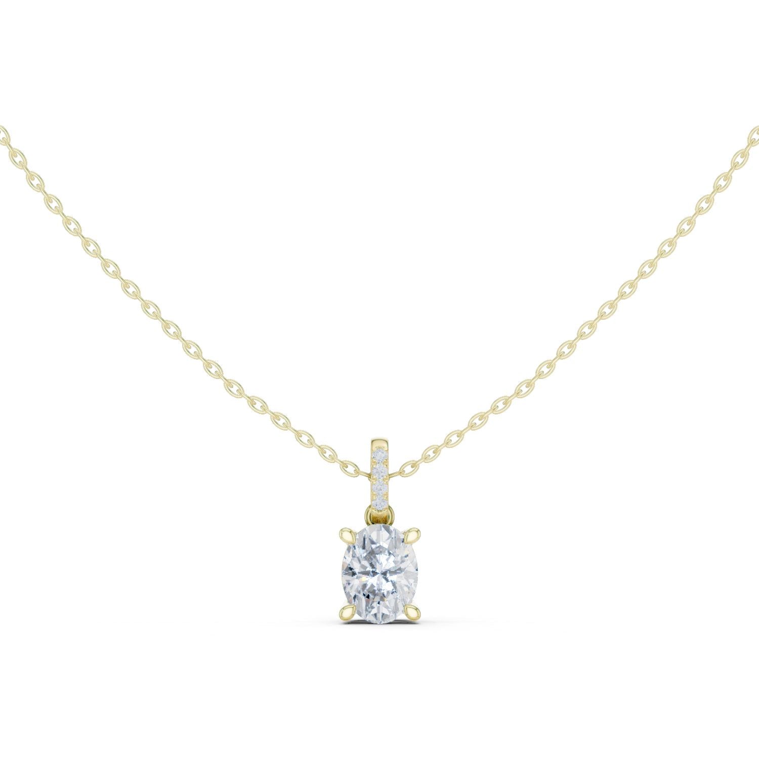 Oval Lab Grown Diamond Pendant