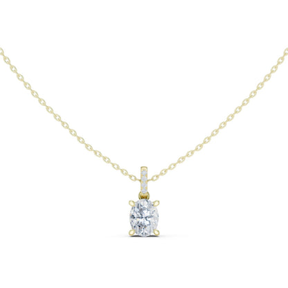 Oval Lab Grown Diamond Pendant