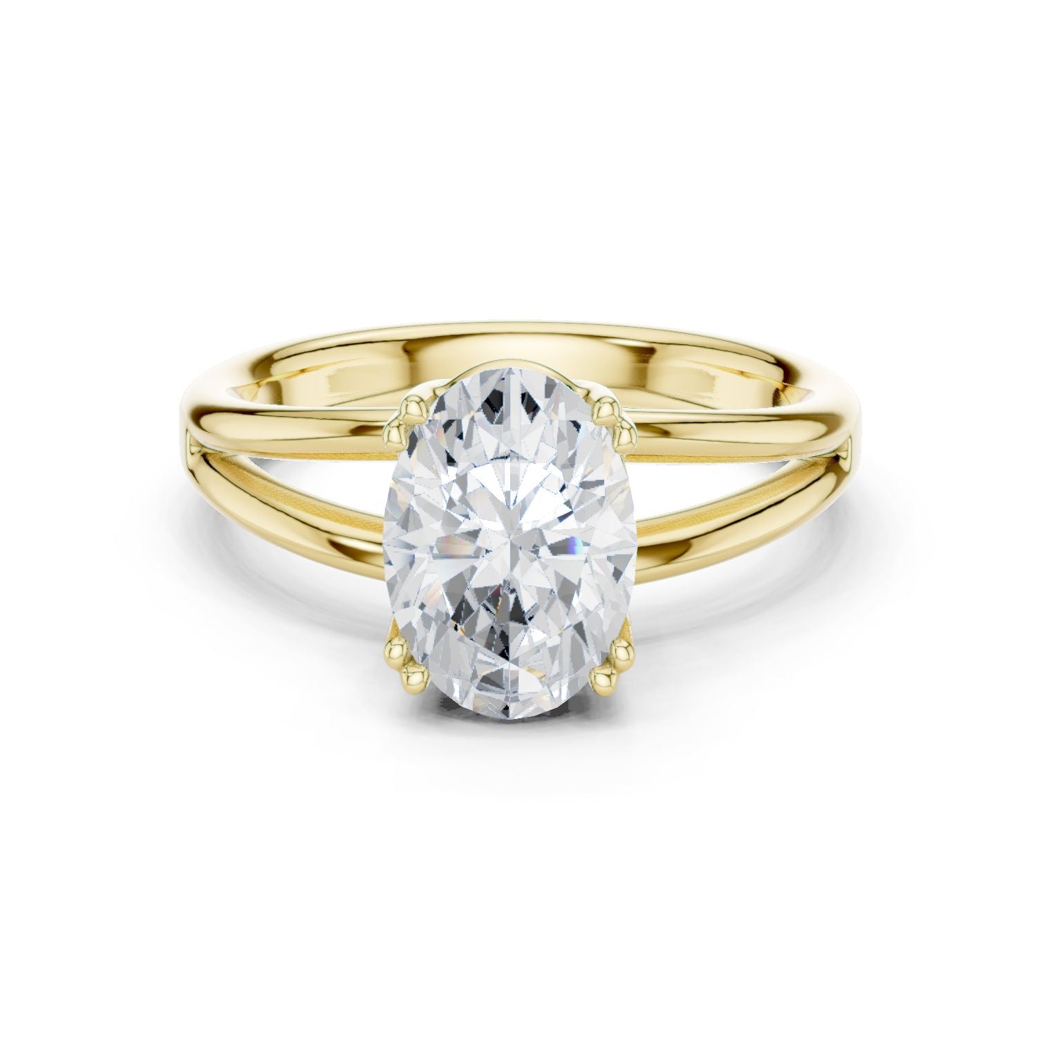 Oval Lab Grown Diamond Solitaire Engagement Ring