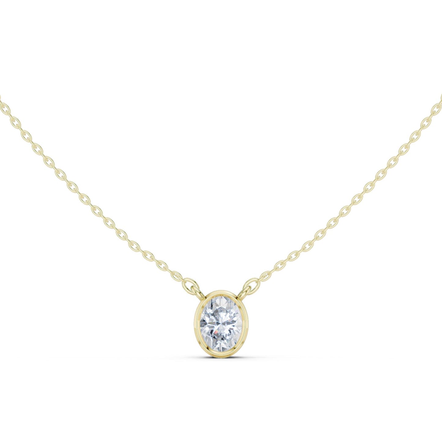 Oval Lab Grown Diamond Pendant