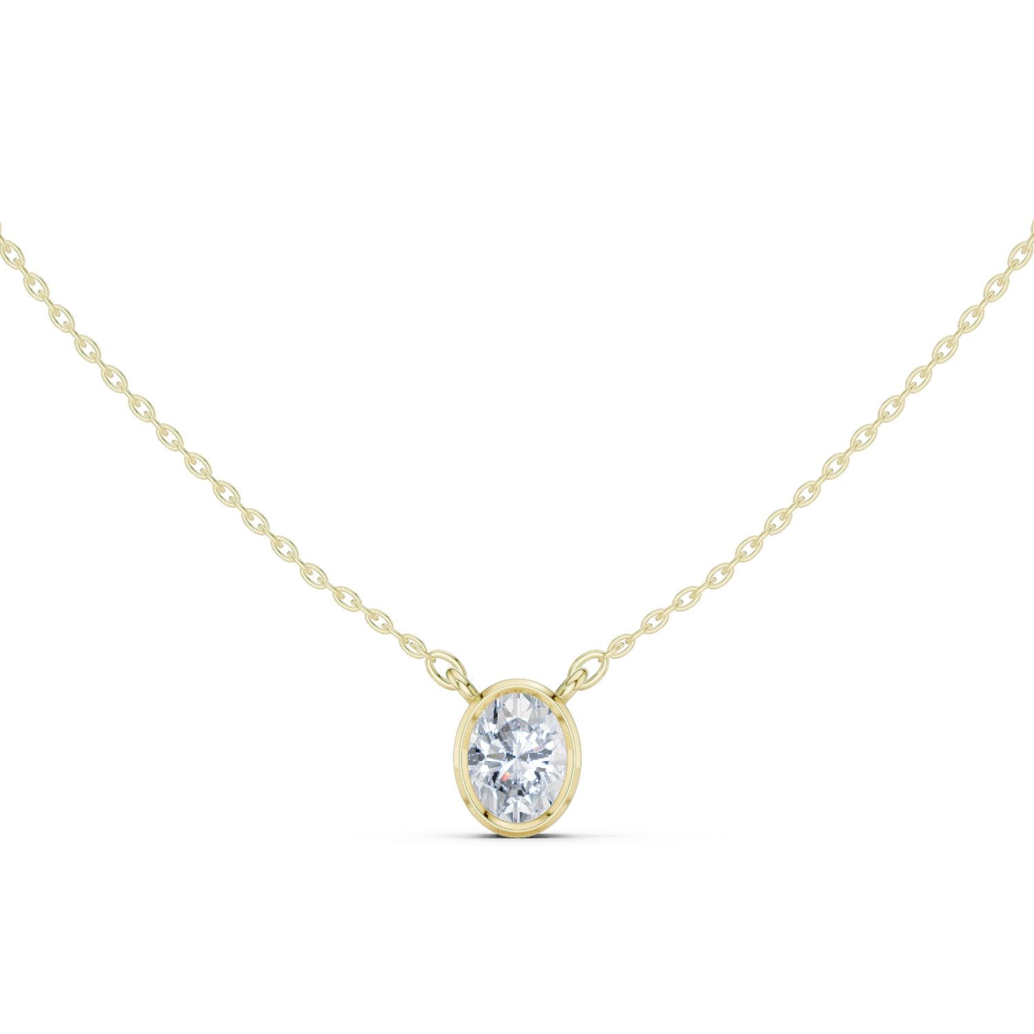 Oval Lab Grown Diamond Pendant