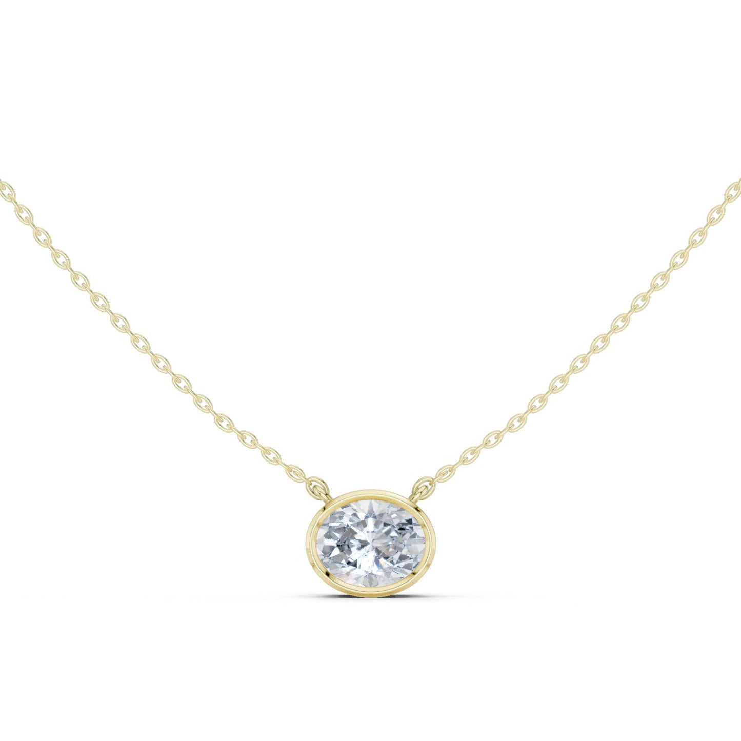 Oval Lab Grown Diamond Pendant