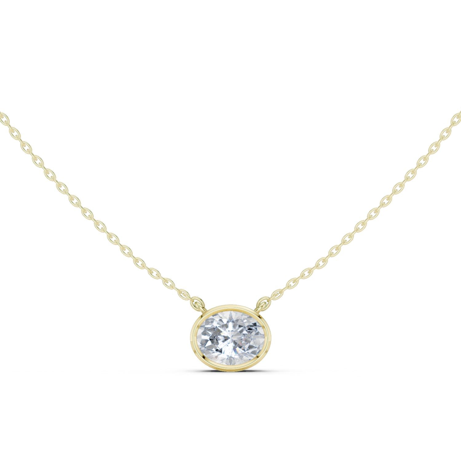 Oval Lab Grown Diamond Pendant