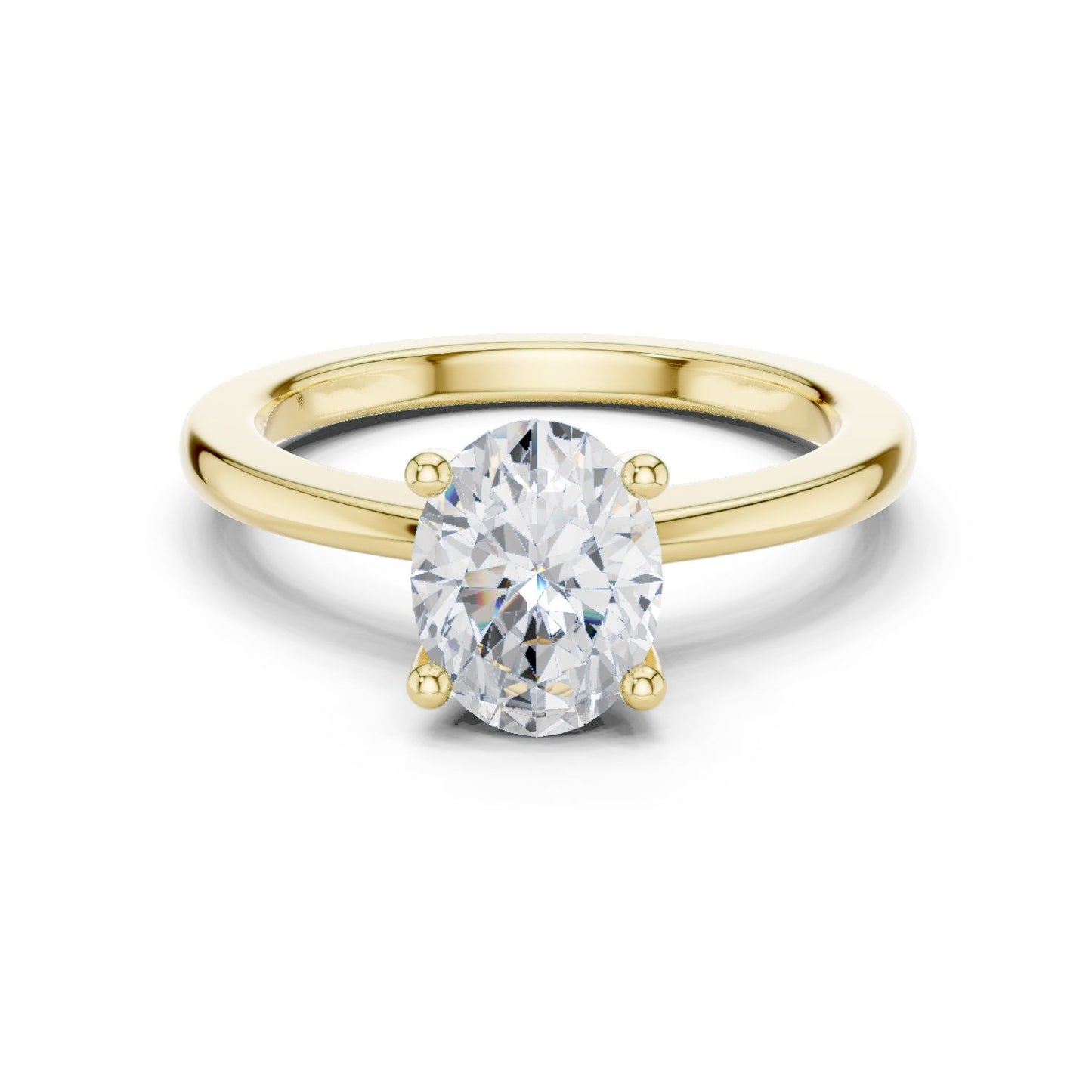 Oval Lab Grown Diamond Solitaire Engagement Ring