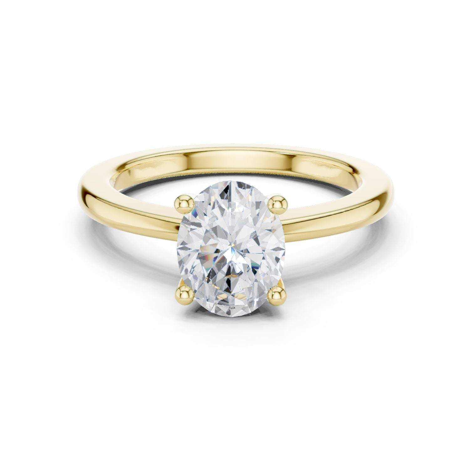Oval Lab Grown Diamond Solitaire Engagement Ring