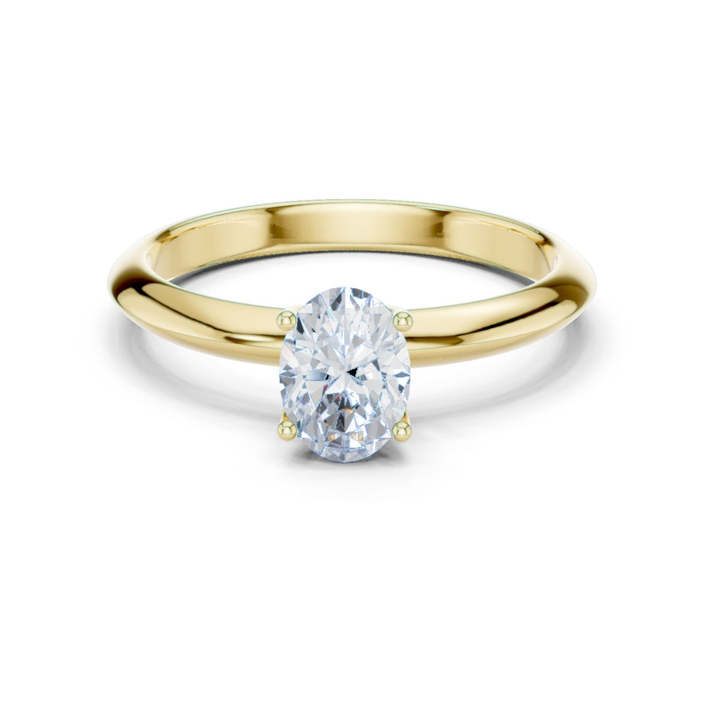 Oval Lab Grown Diamond Solitaire Engagement Ring