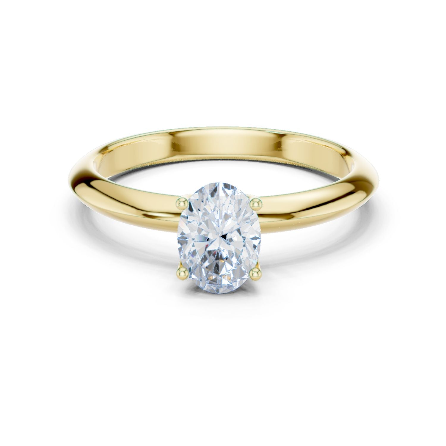 Oval Lab Grown Diamond Solitaire Engagement Ring