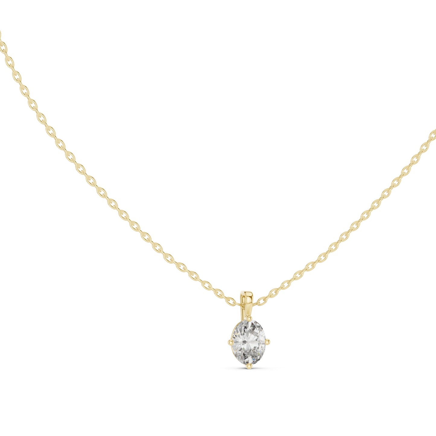 Oval Lab Grown Diamond Pendant
