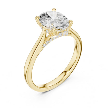 Oval Lab Grown Diamond Solitaire Engagement Ring