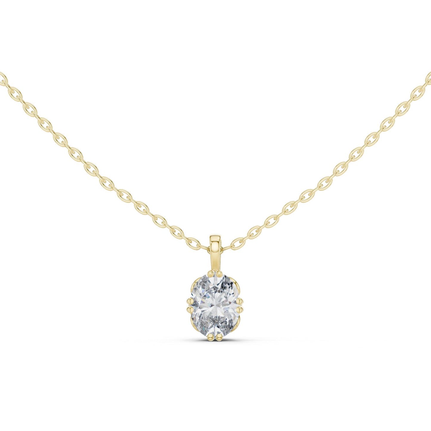 Oval Lab Grown Diamond Pendant