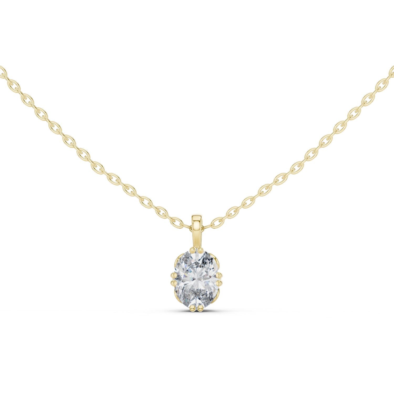 Oval Lab Grown Diamond Pendant