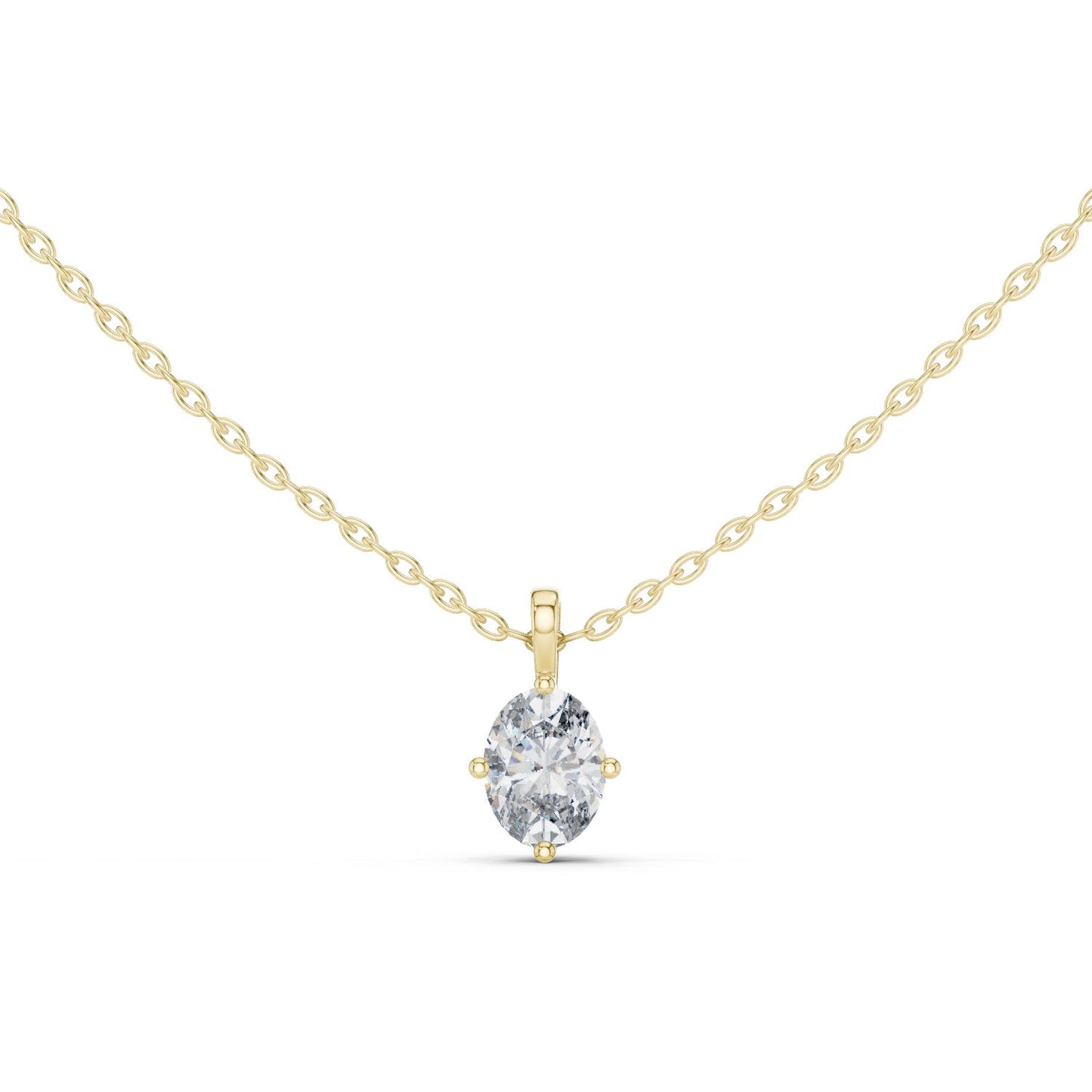 Oval Lab Grown Diamond Pendant