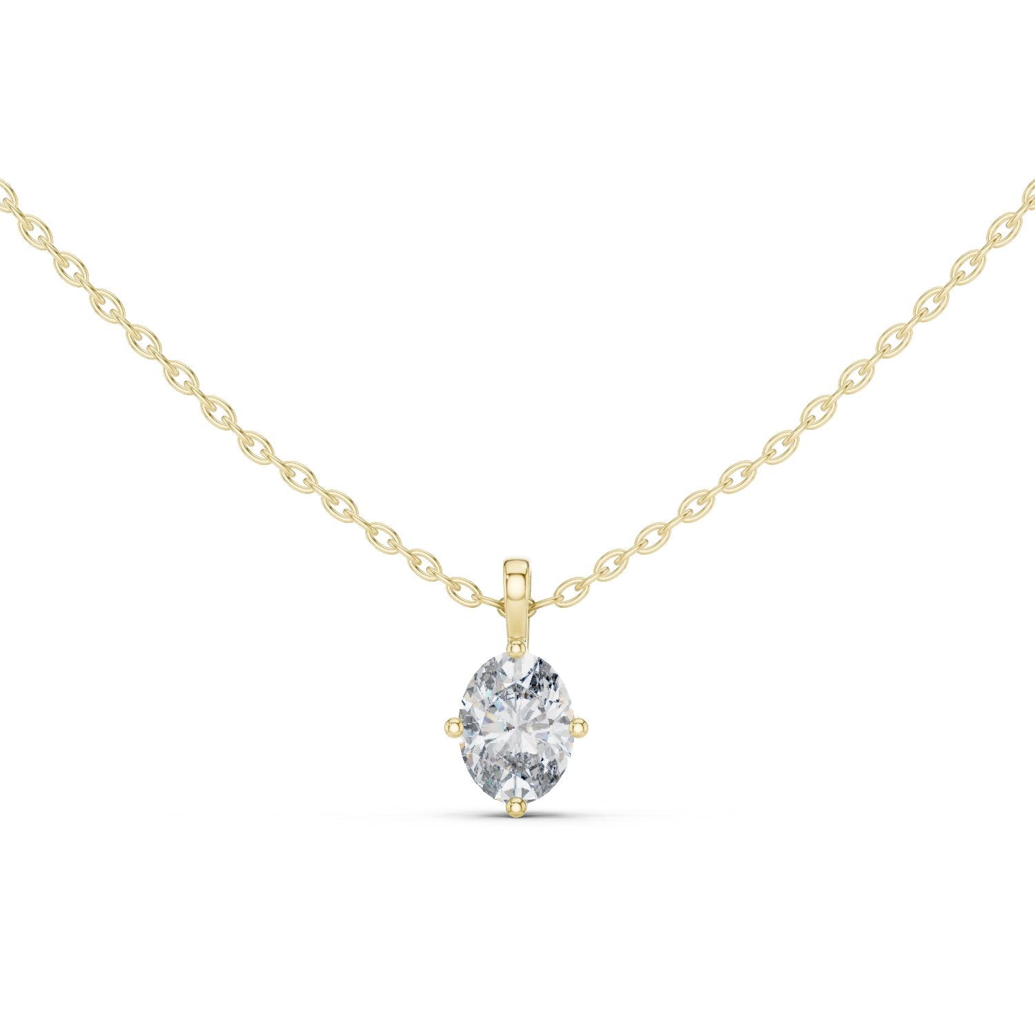 Oval Lab Grown Diamond Pendant