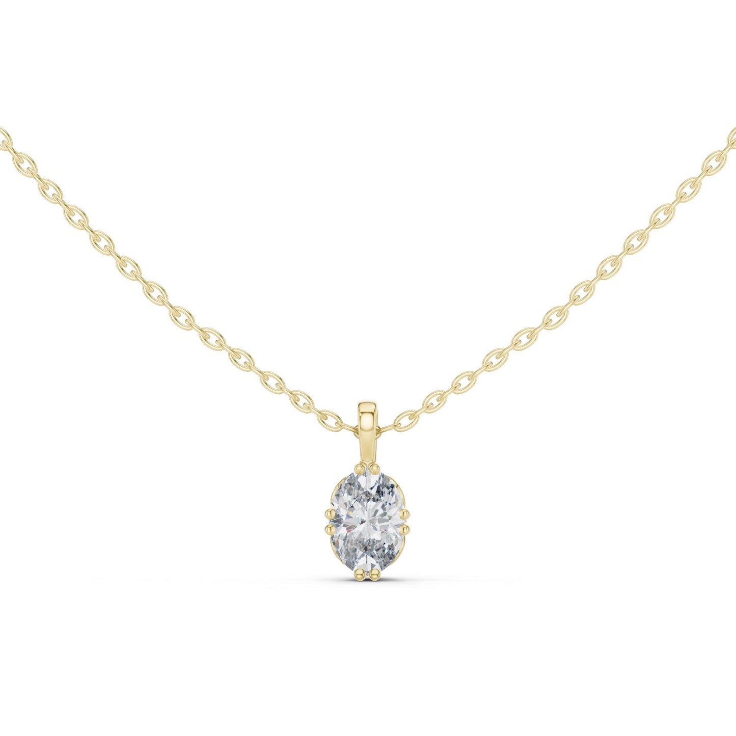 Oval Lab Grown Diamond Pendant