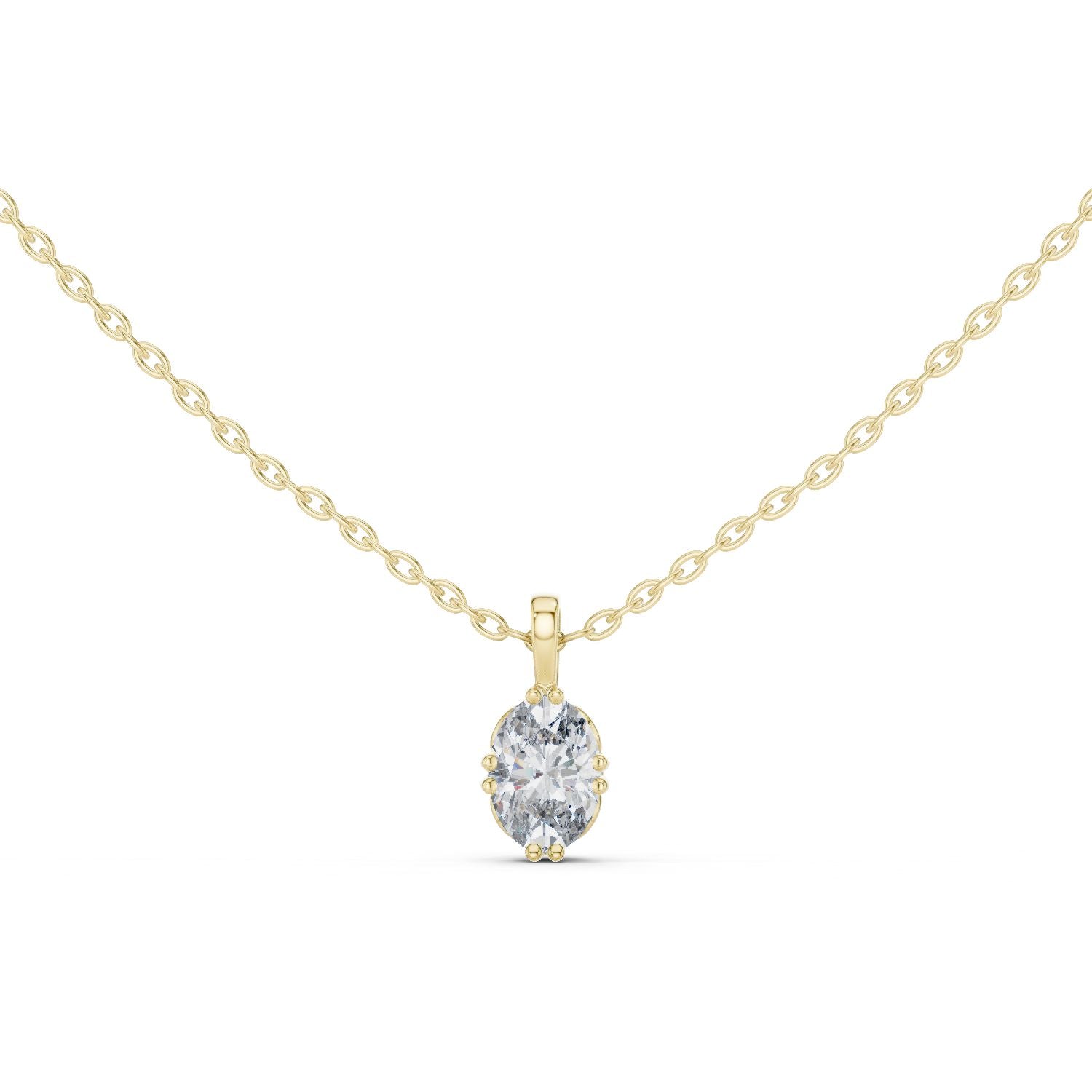 Oval Lab Grown Diamond Pendant