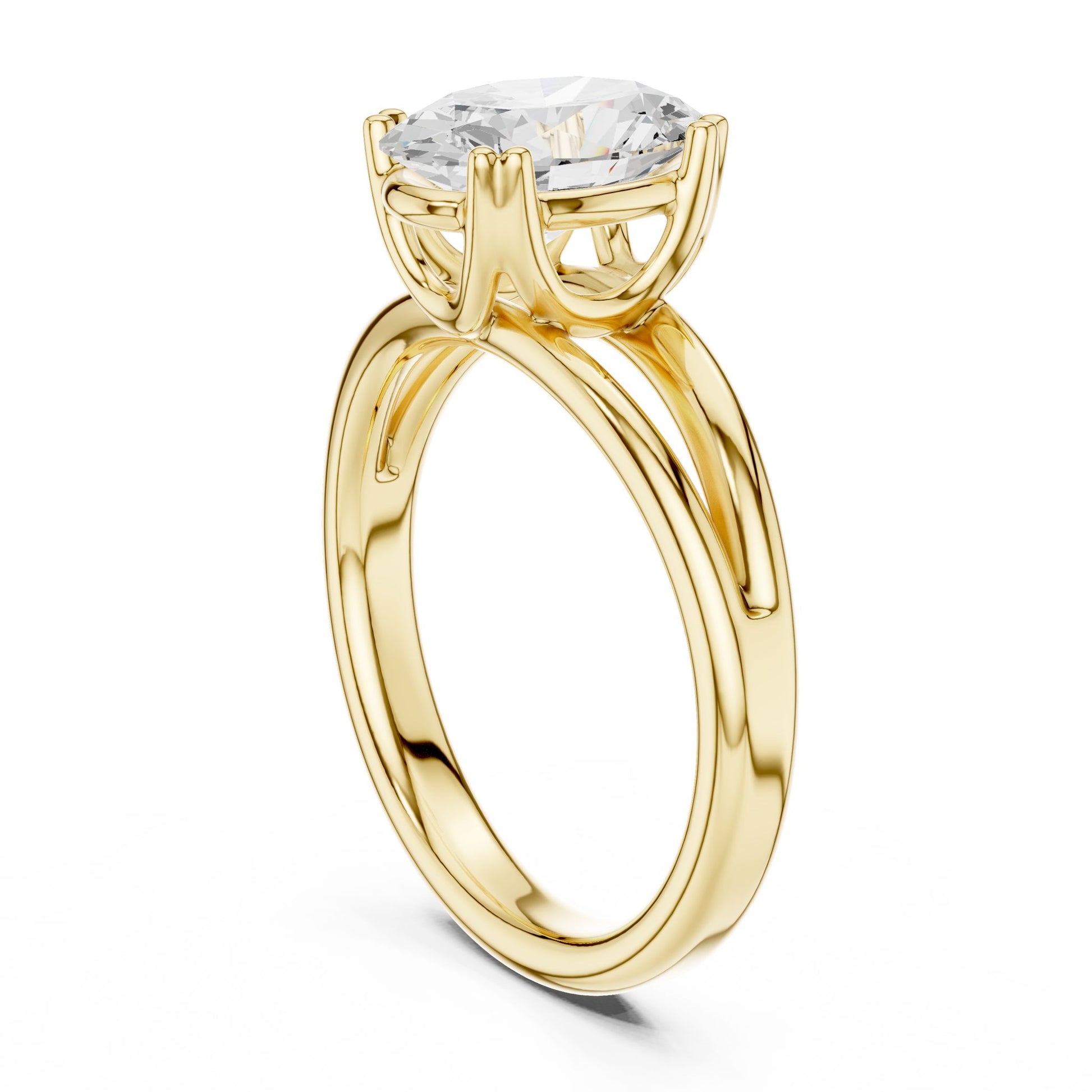 Oval Lab Grown Diamond Solitaire Engagement Ring