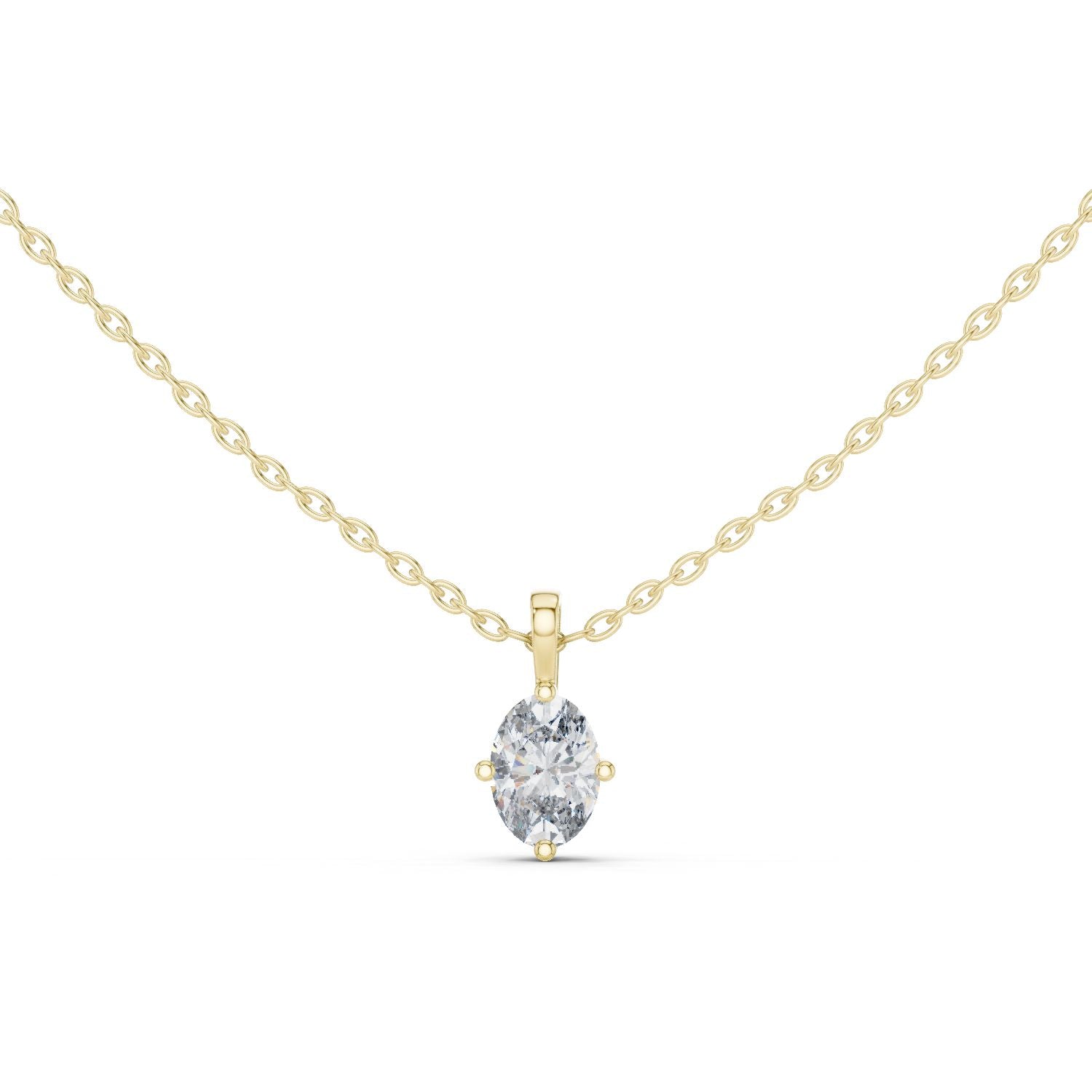 Oval Lab Grown Diamond Pendant