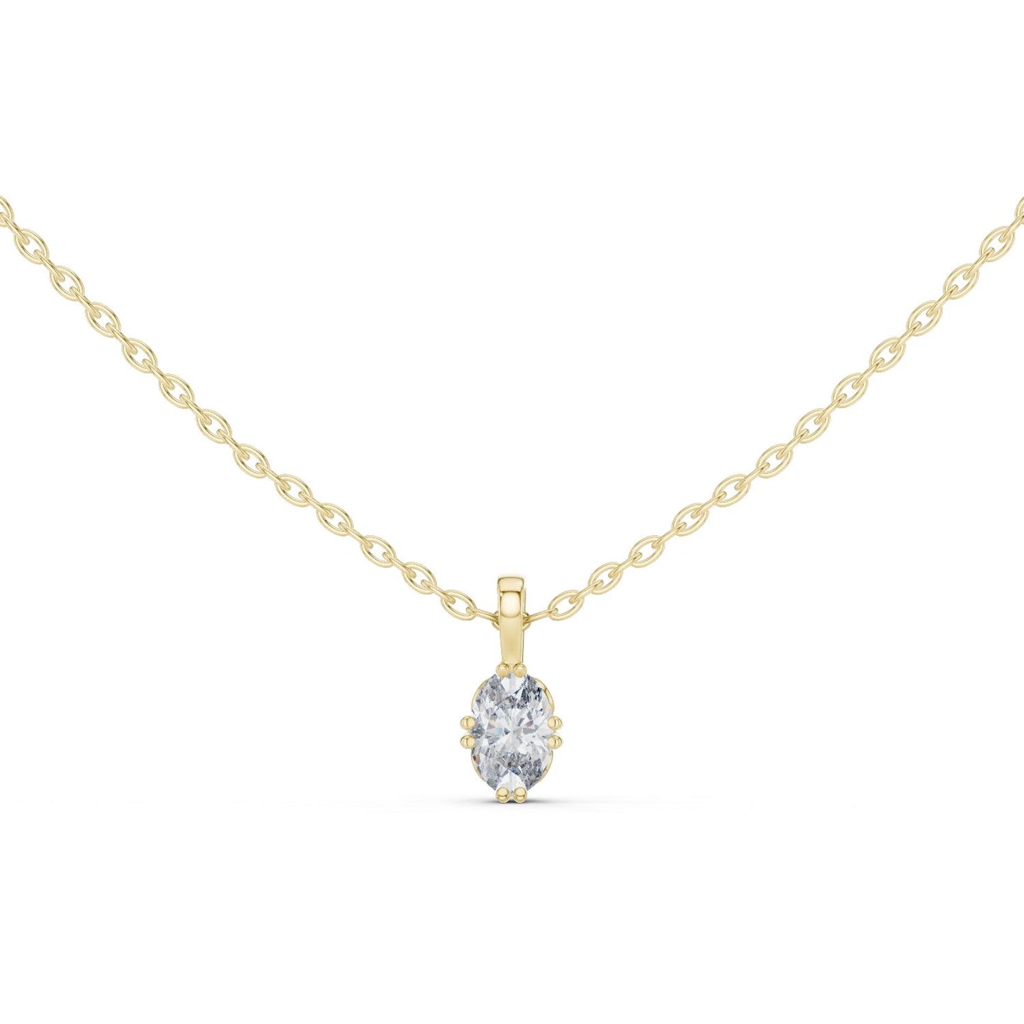 Oval Lab Grown Diamond Pendant