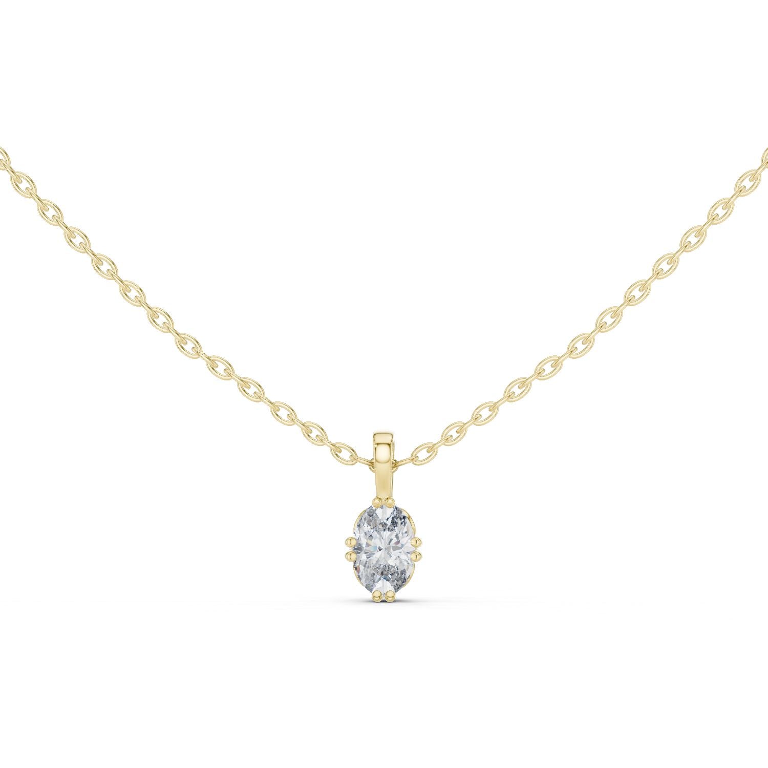 Oval Lab Grown Diamond Pendant