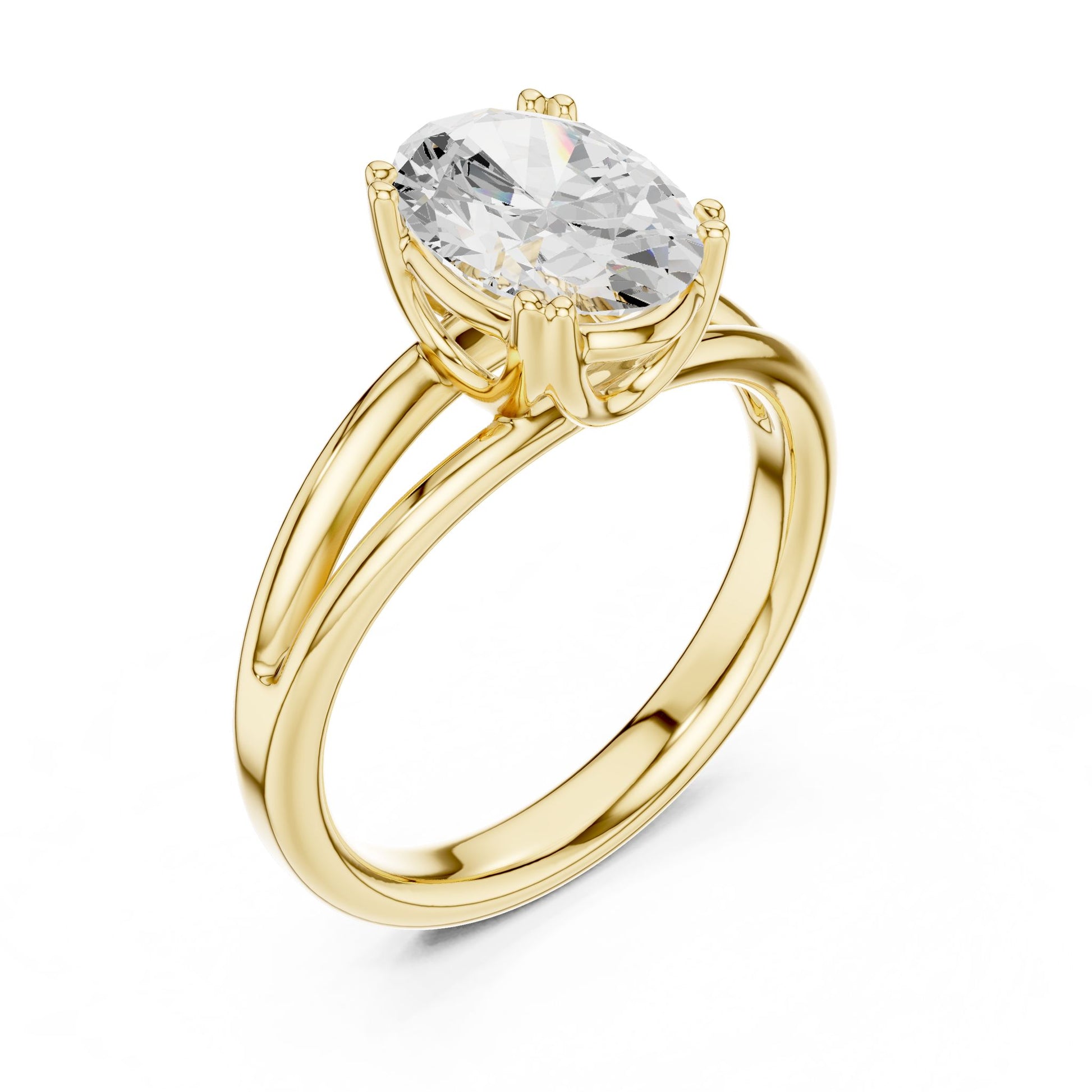 Oval Lab Grown Diamond Solitaire Engagement Ring