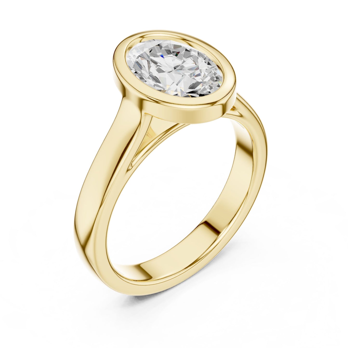 Oval Lab Grown Diamond Solitaire Engagement Ring