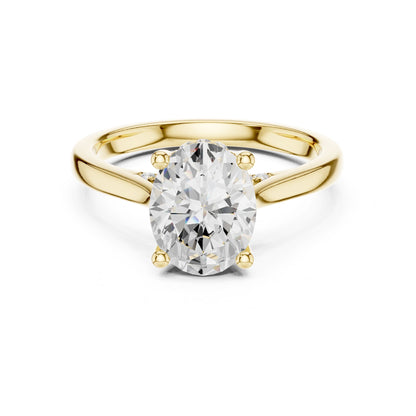 Oval Lab Grown Diamond Solitaire Engagement Ring